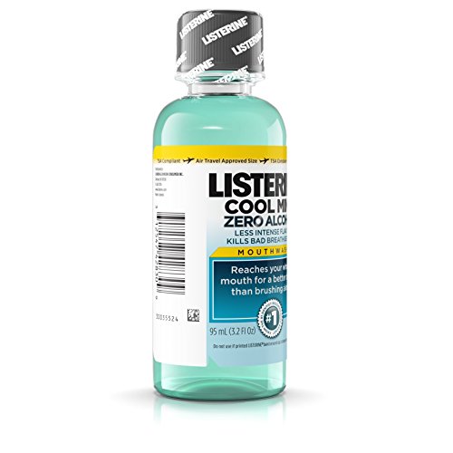 Антисептик за уста Listerine Zero Cavity, Чиста Мента, 3,2 грама (опаковка от 24 броя)