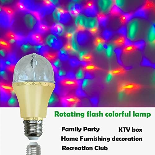 2 Комплекта цветни ротационни лампи E26, led лампа за партита, които променят цвета RGB, Цвят led светкавица поликристални настолни лампи