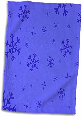 3D Розово-Сини Падащи снежинки - Дизайнерски цветове - Празнична кърпа TWL_39311_1, 15 x 22