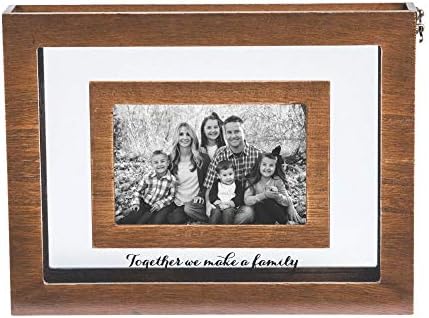 Рамка за снимки за семейния пясъчна церемония - 12 x 1,75 x 9 | Кафява | 1 бр.