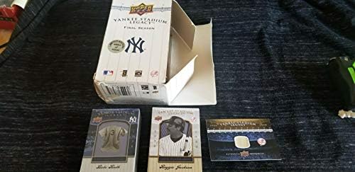 2008 Ud Yankee Stadium Legacy Истински Автентичен Набор от бейзболни картички С 2 Използвани Неистински топки - MLB Game Използвани Бейзболни