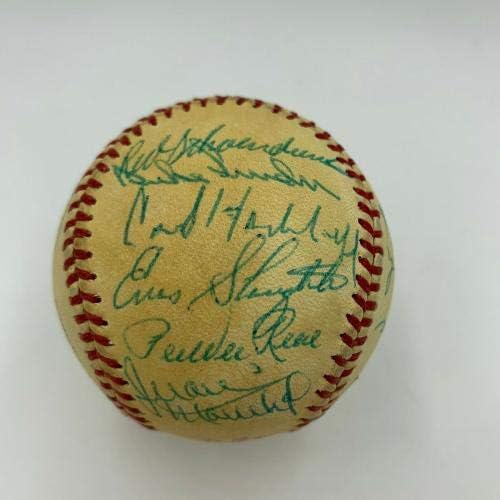 Берли Граймс Травис Джаксън Карл Hubbell КОПИТО Легенди на Бейзбола С Автограф от JSA COA - Бейзболни топки С автографи