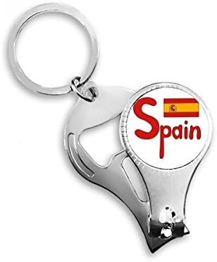 Национален Флаг На Испания Червено Модел, Ножица За Нокти Халка Ключодържател Отварачка За Бутилки Машина За Рязане