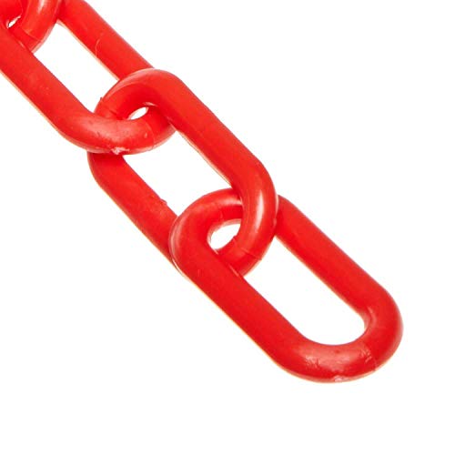 Пластмасов Барьерная верига Mr. Chain, Червена, Диаметър на ниво 4 инча, дължина 100 Фута (40005-100)