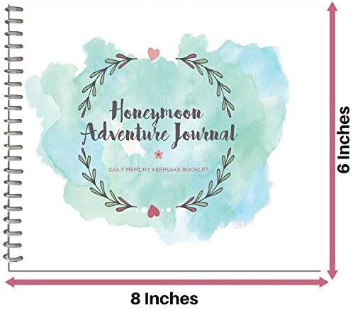 Списание приключение за младоженци Honeymoon Adventure Journal for Couples - Идеален подарък за младоженци под формата на албум със стикери