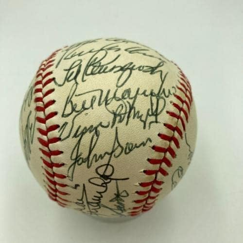 Прекрасен Ханк Аарон Ърни Банкс от Залата на Славата бейзбол С Няколко Автограф - Бейзболни топки С автографи
