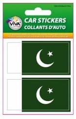 2 Хартата на страната на Пакистан, набор от малки автомобилни етикети, стикери, стикери ... 1 3/8 X 2 3/4 инча... Нов в опаковка