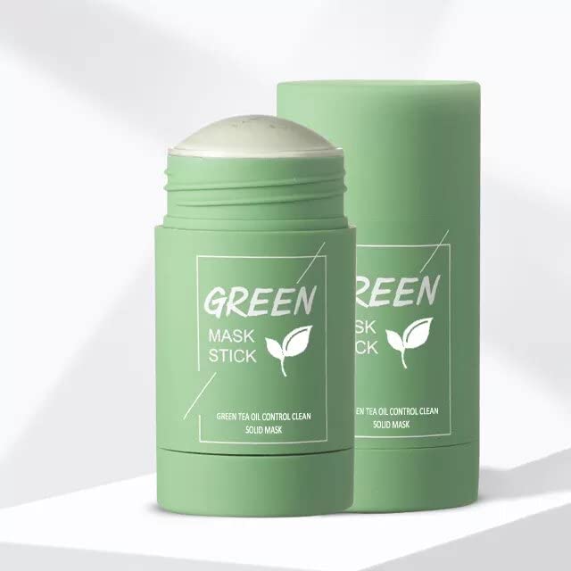 DaviGlow - Маска-стик от зелен Чай, Дълбоко Почистване на порите, Премахва Черните точки, Овлажнява лицето, Маска от зелен Чай За всички