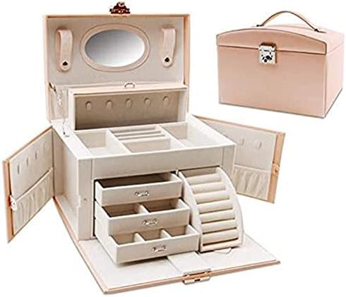 Многофункционална Кутия За Съхранение на Бижута Здрава Жена Кутия За Съхранение на Бижута за Съхранение на Малки Предмети Многослойни