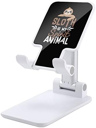 Ленивец-това е Моят Дух Животински Регулируема Поставка за Мобилен Телефон Сгъваеми Преносими стойка за Таблети за Офис Пътуване Селска