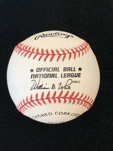 Джони Подрес Доджърс 1953-1966 Официален Представител NL W. Бяла Бейзбол с голограммой - Бейзболни топки с Автографи