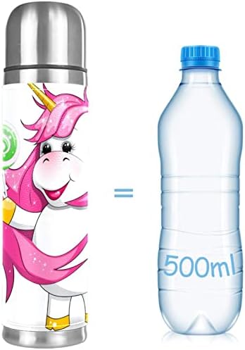 Изолиран Стомна за вода за пътуване - Вакуумно бутилка с обем 1 л с Пластмасова чаша - Бутилка за вода от неръждаема Стомана за Туризъм
