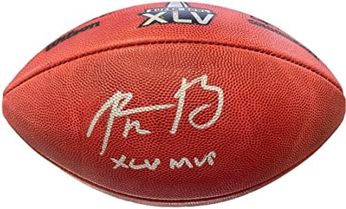 Арън Роджърс XLV MVP С автограф от Super Bowl XLV Authentic Football (Фанатици) - Футболни топки с автографи