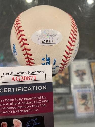 Официален бейзболен сингъл Джони Groth Детройт Тайгърс с автограф от Jsa Mint - Бейзболни топки с автографи