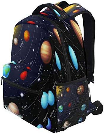 Раница компютър печат на Слънчевата система Blueangle Цветни - Олекотена Училищна чанта за момчета Момичета Tenns
