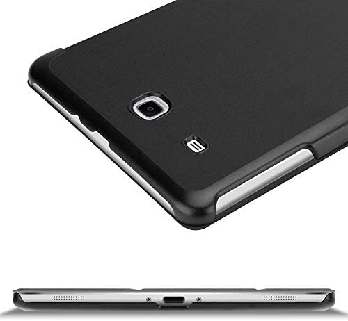 Калъф за таблет Cadorabo, съвместим с Samsung Galaxy Tab E (9,6 ) SM-T561 / T560, сатиново–black - ултра тънък Защитен калъф в стил книжки Без автоматично събуждане с функция за стойка
