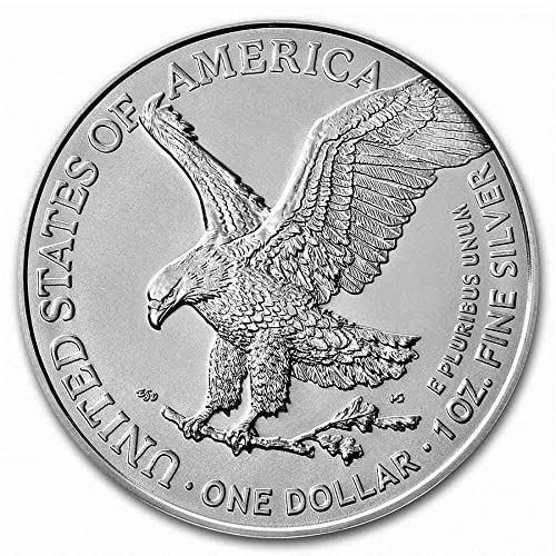 2023 - Американски Сребърен Орел . Сребро 999 проба с Нашия сертификат за автентичност Долар Монетния двор на САЩ, Без да се прибягва