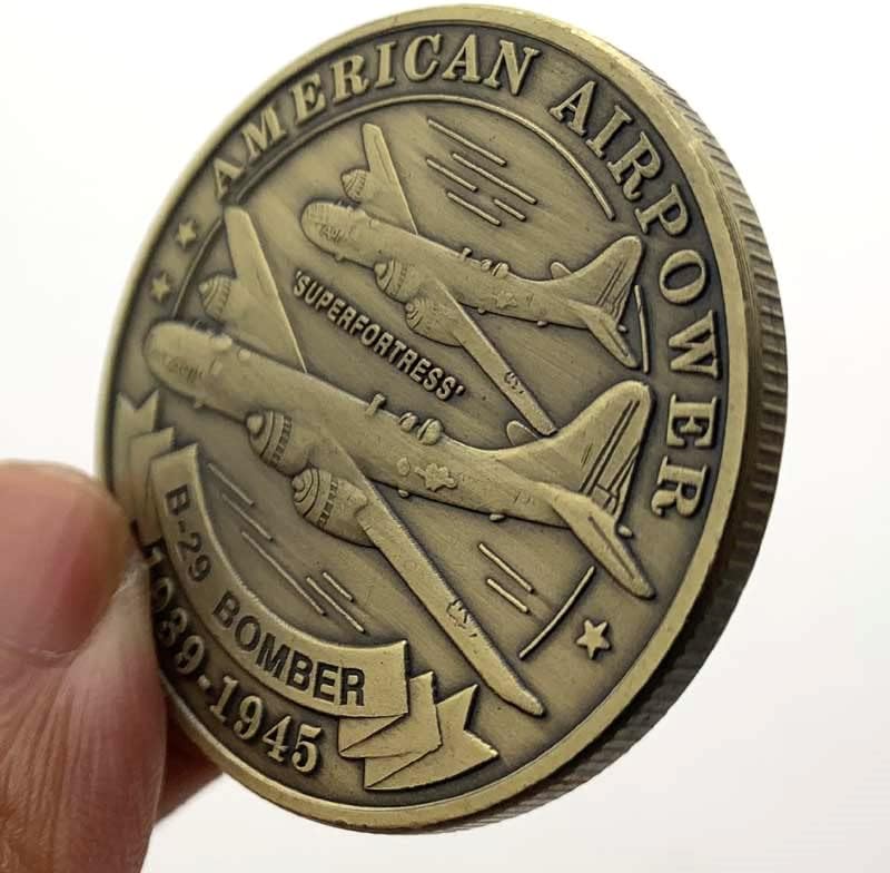 Американски Бомбардировач B29 Изтребители-Прехващачи ВВС Златна Монета Възпоменателна Монета