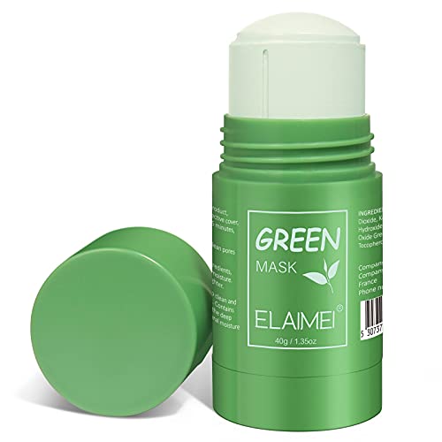 Маска за лице-стик от зелен Чай ELAIMEI, Почистваща Глинена Маска, Хидратиращ Крем За лице с контрол на масло, Дълбоко Почиства Порите,