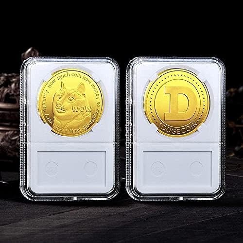 1 унция Златни Възпоменателни монети Криптовалюты Dogecoin Dogecoin 2021 са подбрани Монета Ограничена серия с Защитно покритие