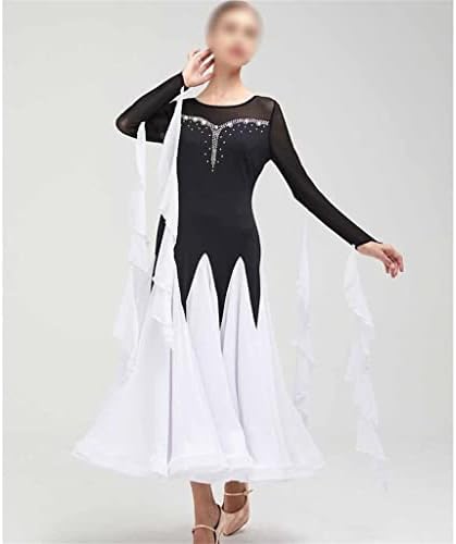 ZLXDP Женствена рокля за балните танци в стил Мозайка, Женствена рокля за балните танци, облекло за Танго, Тренировъчен костюм (Цвят: D, Размер: XL Код)