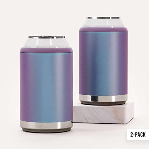 Охладител Кутии Maars Standard за бира и сода | Ръкав за напитки от Неръждаема стомана с 12 унции, Държач за напитки с вакуумна изолация с Двойни стени - Purple Haze, на 2 опаковки