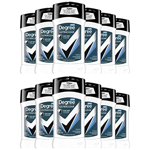 Мъжки ультрачистый Дезодорант-Антиперспиранти Degree Fresh, опаковка от 12 броя, 72-Часова защита от изпотяване и миризма, против изпотяване-Антиперспиранти