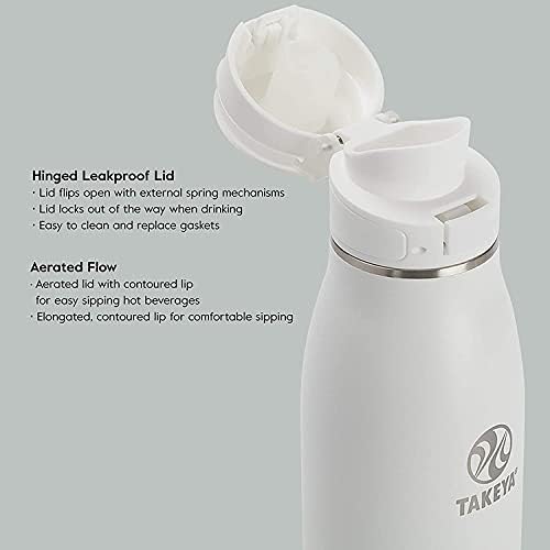 Случайна Кафеена чаша Takeya Traveler с Херметически капак, Не съдържа BPA, 25 Грама, Аква