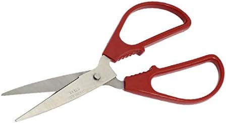 Нови ножици за домашно училище Lon0167 за шиене, надежден, ефективен ръчен инструмент Сребристо-червен цвят с дължина 6.3 инча (id: d9e a0 3d 132)