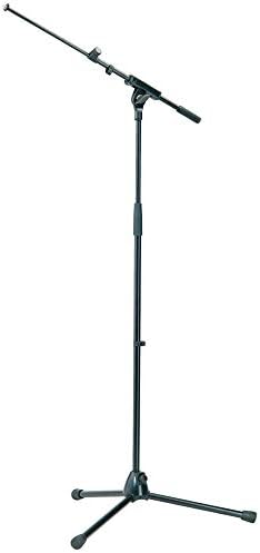 K&M König & Meyer 21075.500.55 Штативная поставка за микрофона - Регулируема Телескопична цели стрела - Професионален клас - Сверхпрочный със сгъваем струпясване - Произведено ?