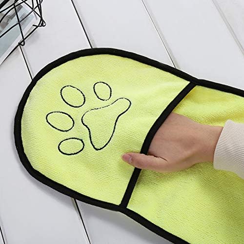 Изсушаващо Кърпа за Кучета и Котки от Микрофибър, Абсорбиращи Кърпи, Които могат да се Перат в машина с Джобове за ръце 26 x14 (Зелен)