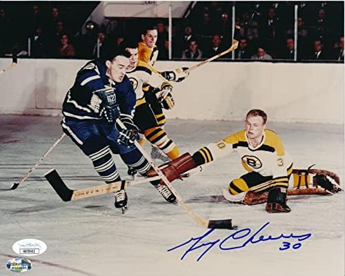 Джери Чиверс КОПИТО Бостън Бруинс Снимка с автограф 8x10 JSA 159144 - Снимки на НХЛ с автограф