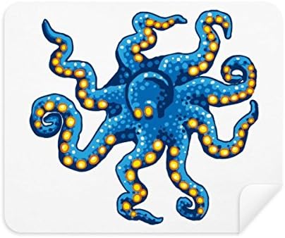 Син Октопод, Морска Живот Карикатура Модел Кърпа За Почистване на Екрана за Пречистване на 2 елемента Замшевой Тъкан