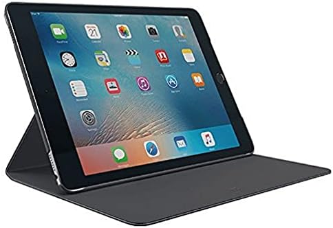 Logitech 939-001466 Тънък и гъвкав калъф на панти със стойка под всеки ъгъл на наклона за 9,7-инчов Apple iPad Pro - Черен