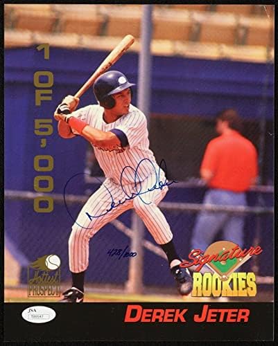Дерек Джитър Подписа Стикер 1994 Новобранци RC 8x10 с Автограф на Снимката JSA - Снимки на MLB с автограф