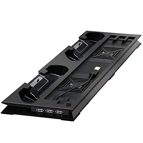 ОСТЕНТ Охладител, Вентилатор, Охладител USB Хъб на Контролера Зарядно Устройство Станция Вертикална Поставка за Тънка Конзола на Sony PS4