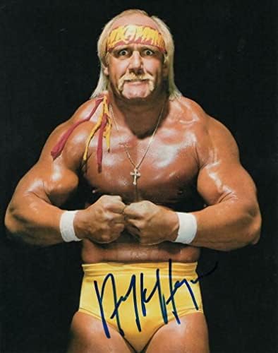 ХЪЛК ХОГАН ПОДПИСА СНИМКА С АВТОГРАФ 11x14 - световен ШАМПИОН на WWF, WWE, NWO РОКИ III - Снимки рестлинга с автограф