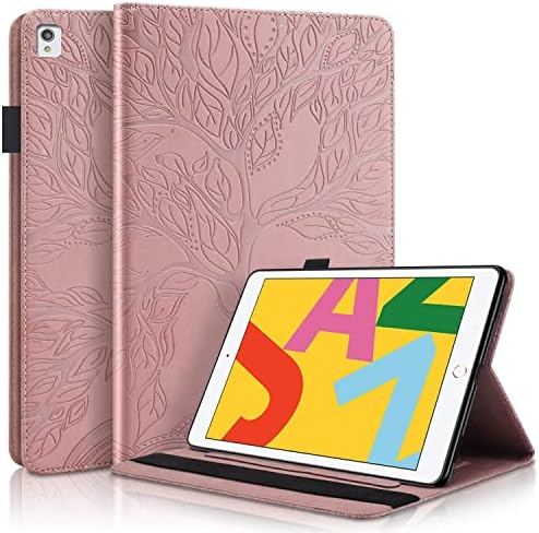 Калъф Съвместим с iPad 10.2 2019/2020/2021, калъф за iPad Air 3, калъф от изкуствена кожа 10.5 инча, Защитен калъф-портфейл с панти капак, калъф за таблет Tree of Life, слот за карта, калъф з?