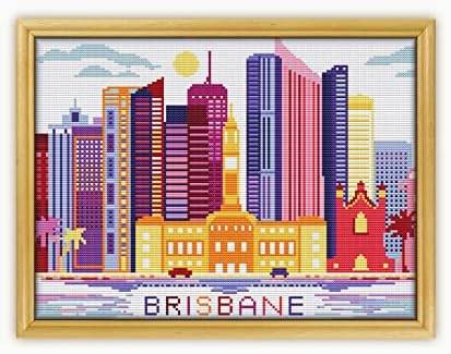 Brisbane CS399-2 - КОМПЛЕКТ за бродиране счетным кръст №3. Конци, Игли, Плат, Пяльцы за бродиране, Нитевдеватель, стригане за бродерия