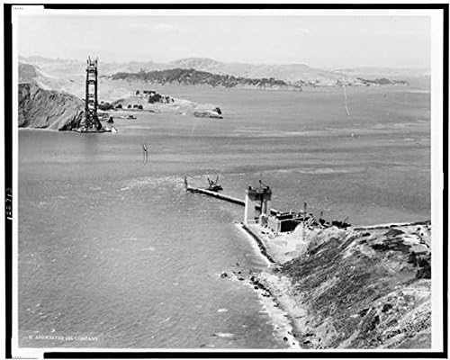 БЕЗКРАЙНИ СНИМКИ Снимка: Мостът Голдън гейт E4, Строителство, залива на Сан Франциско, Калифорния, Калифорния, 1934