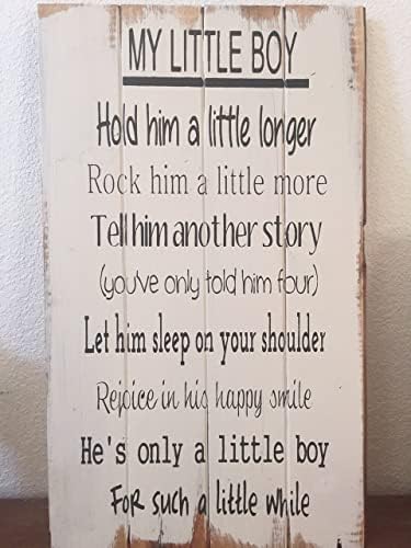 Дървена табела с принтом Моето малко момче, идеи за стая, за момчета, интериор на стаята за момчета, знак за момче, детски за момче,