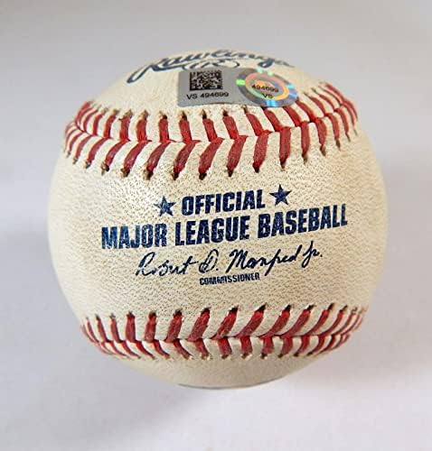 2021 Сан Диего Падрес Марлинс Използван В играта Бейзбол Къртис Към Ерик Хосмер Зачертава - Използваните В играта Бейзболни топки