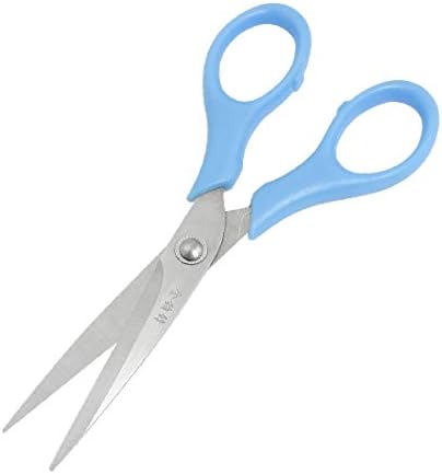 Ножици за шиене X-DREE за домашния офис със синя дръжка и метален нож, прави Ножици за хартия за шиене 5,5 (Forbici diritte per la carta