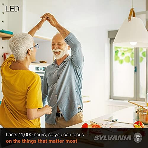 Електрически led лампи Feit BR40 с регулируема яркост, еквивалент на 65 W, срок на служба 10 години, 850 Лумена, Цокъл E26, мек бял цвят 2700 К, Прожектори и една крушка Sylvania LED A19, ко