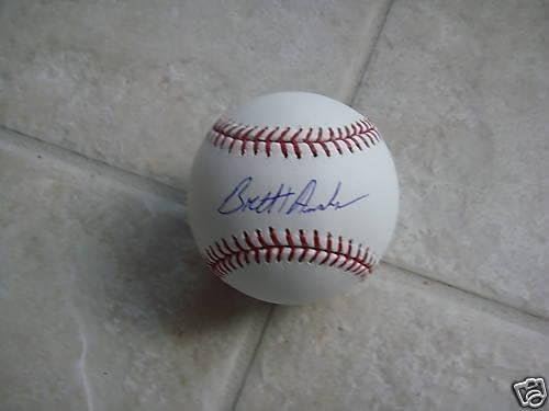 Брет Андерсън, Официален представител на Oakland A, Подписано Ml Топка Coa - Бейзболни топки с автографи