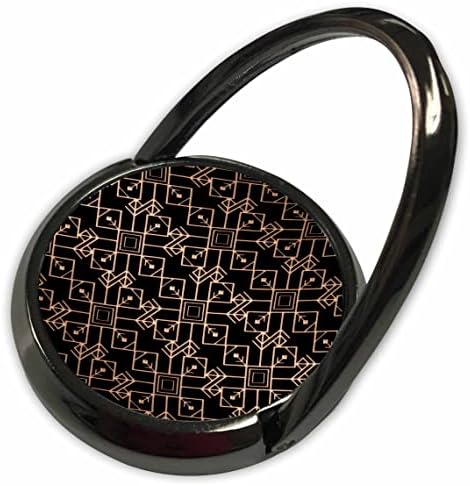 3. Модерен Черен цвят с изображение на златния Геометрични модела в стил бохо - Телефонни пръстени (phr_358872_1)