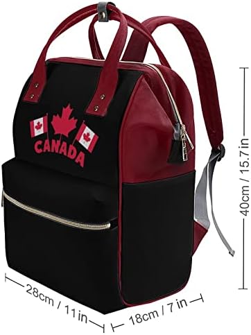 Знамена На Деня На Канада Водоустойчива Раница За Мама, Чанта За Пелени С Голям Капацитет, Многофункционална Чанта