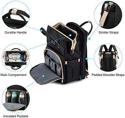 Раница-чанта за памперси REPIG, Многофункционални Чанти за бебешки Пелени за момчета и Момичета, Лаптоп Раница за пътуване, Подаръци