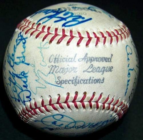 Джо Ди Маджо Стан Музиал Ърни Банкс Левти Гомес подписа бейзболен договор с JSA AH LOA! - Бейзболни топки с автографи