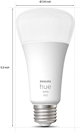 Интелигентна лампа Philips Hue White Ambiance А21 с висока яркост на светлината, 1600 лумена, което е съвместимо с Bluetooth и Zigbee